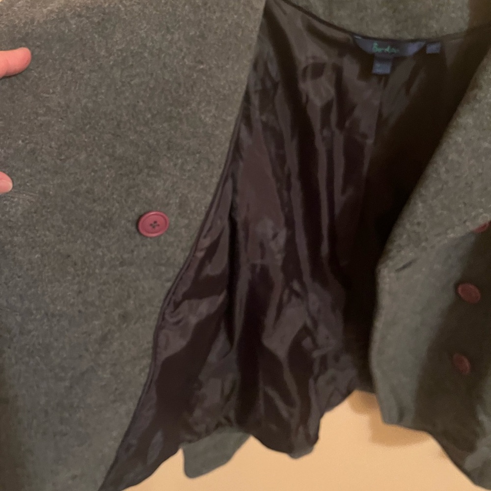LAST CHANCE | Boden Wool Double Breasted Peacoat in Gray - Picture 6 of 9